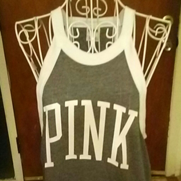 PINK Victoria's Secret Tops - VS PINK Gray & White